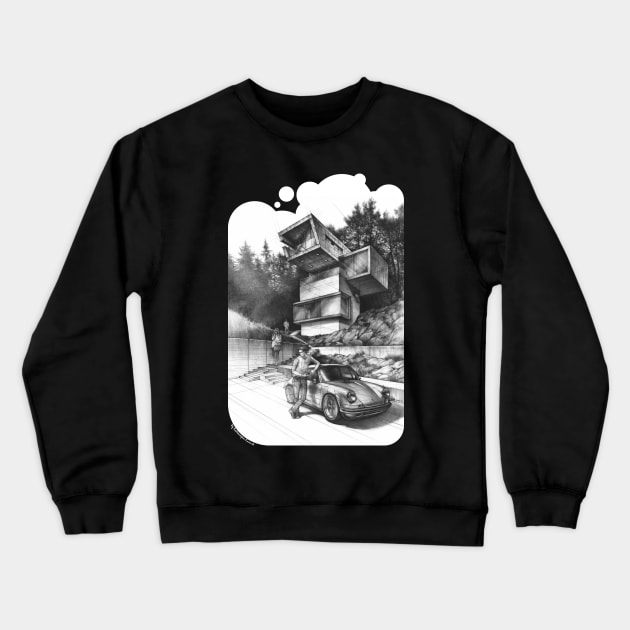 Modern House Crewneck Sweatshirt by KKmiecik_ART